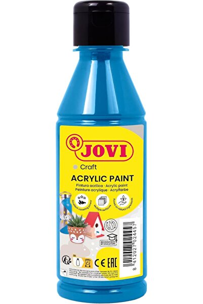 Jovi DECOR ACRYLIC BOTTLE OF 250ML CYAN BLUE