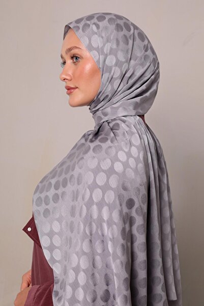 Levidor Gri Benek Desenli Jakar Capri Şal