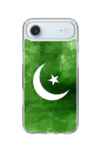 Stylizedd جراب MagSafe كلاسيكي شفاف لهاتف iPhone Air، غطاء شفاف ناعم هجين - أخضر هلالي