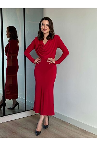 ROUPAS COLLECTİON Midi Boy Mira Elbise