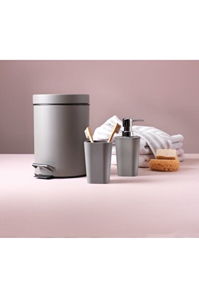 OEM Dispenser sapun lichid, Plastic, 17x7x7 cm, Gri