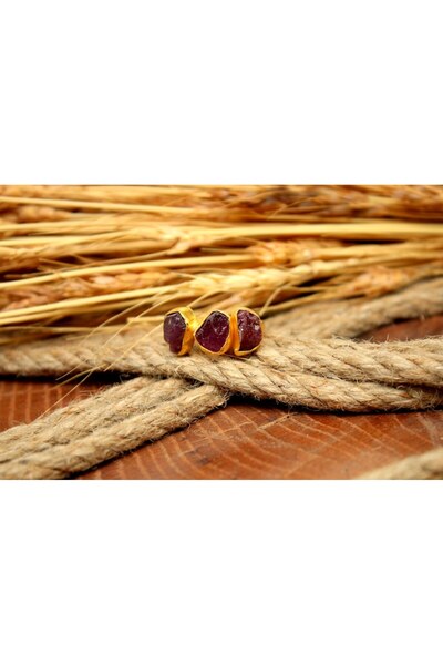 alpsilverart 925 Ayar Gümüş Doğal Yakut Taşlı El İşi Yüzük | Zarif Kadın Takı