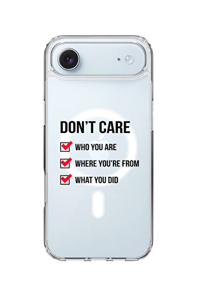 Stylizedd جراب MagSafe كلاسيكي شفاف لهاتف iPhone Air، غطاء شفاف ناعم هجين - لا يهم