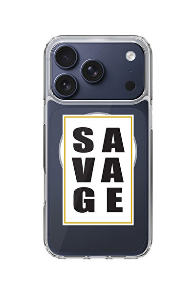 Stylizedd جراب MagSafe كلاسيكي شفاف لهاتف iPhone 17 Pro، جراب هجين ناعم مرن ش...