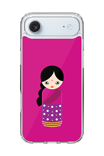 Stylizedd جراب MagSafe كلاسيكي شفاف لهاتف iPhone Air، غطاء شفاف ناعم هجين - Indian Doll