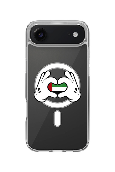 Stylizedd جراب ماج سيف كلاسيكي شفاف لهاتف آيفون آير، غطاء هجين ناعم شفاف - حب...