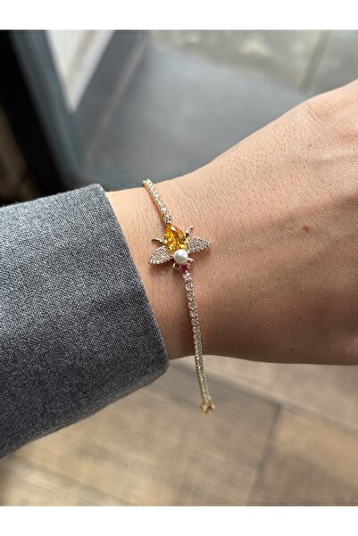 HOUSEKİ سوار من حجر الزركون على شكل نحلة ومسار مائي