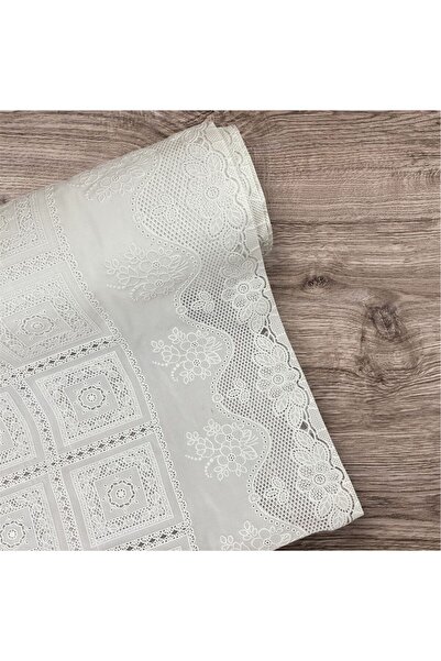 AR فرش سفرة مطرز للخزانة وارفف المطبخ مقاومة للانزلاق لون ابيض