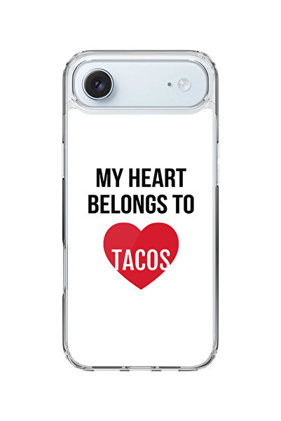 Stylizedd جراب MagSafe كلاسيكي شفاف لهاتف iPhone Air، غطاء شفاف ناعم هجين - قلبي ينتمي إلى التاكو