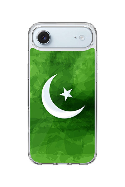 Stylizedd جراب MagSafe كلاسيكي شفاف لهاتف iPhone Air، غطاء شفاف ناعم هجين - أخضر هلالي