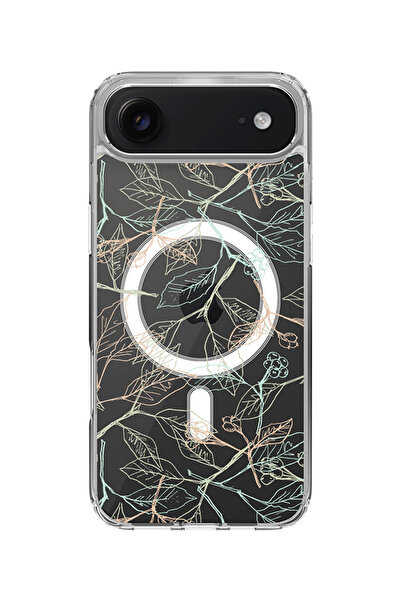 Stylizedd Classic Clear MagSafe Case for iPhone Air , Hybrid Soft Transparent Cover - Delicate Sprigs