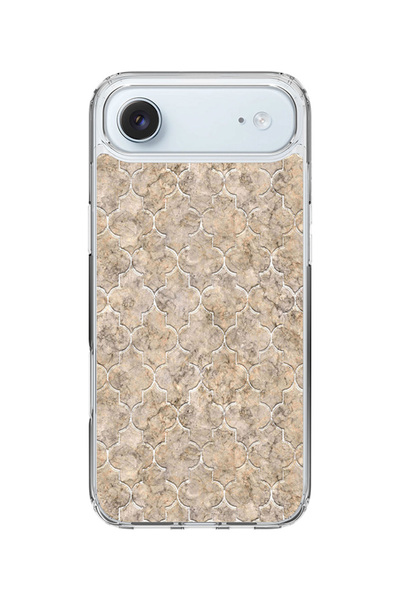 Stylizedd جراب MagSafe كلاسيكي شفاف لهاتف iPhone Air، غطاء شفاف هجين - طباعة كاملة من Arabesque Tiles