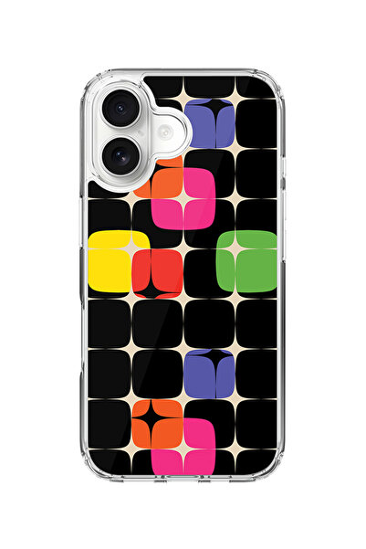 Stylizedd جراب MagSafe كلاسيكي شفاف لهاتف iPhone 17، غطاء شفاف ناعم هجين - طبعة كاملة لنجوم السبعينيات