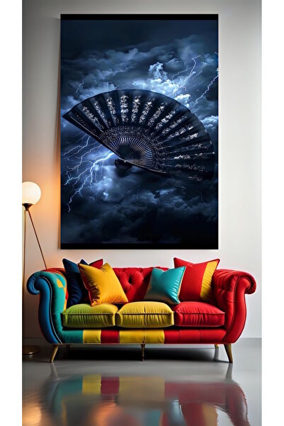 özkacar YELPAZE 3 Tablou decorativ pe pânză pentru acasă, salon, salon de înf...