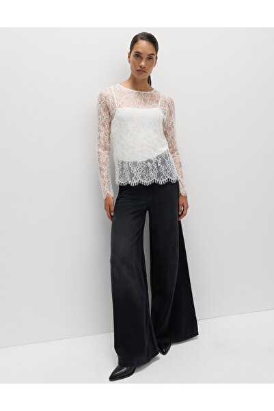 Marks & Spencer Dantel Uzun Kollu Bluz