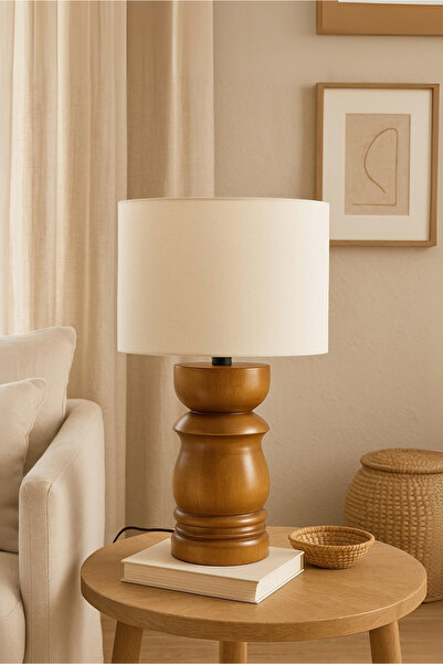 HOMİNG Fonte Exclusive Wooden Lampshade 54 cm