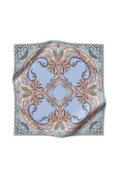 Vissona Eșarfă de mătase Tivil 60777 - 14 - 0030 Model etnic albastru deschis