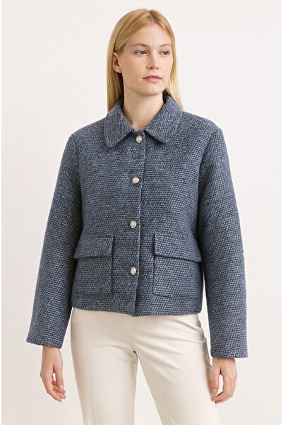 CEK mağazacılık Kadın Mavi Tüvit Ceket