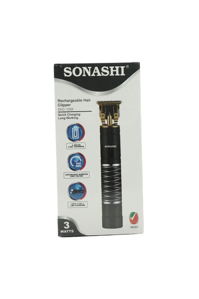 sonashi Rechargeable Hair Clipper, SHC-1058- Black