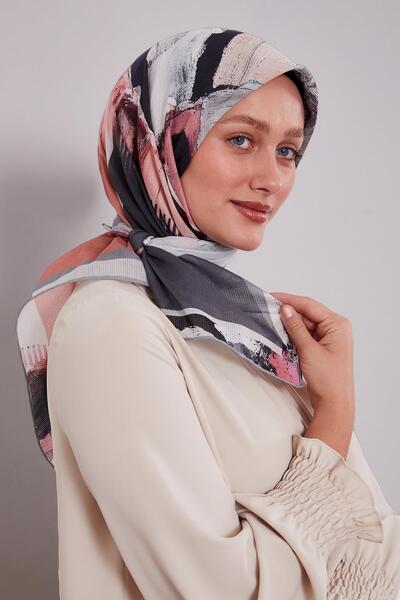 Levidor Salmon Mixed Pattern Cotton Scarf