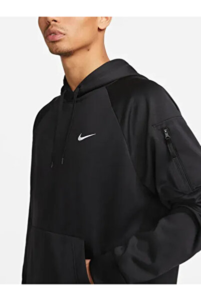 Nike Siyah - Gri - Gümüş Kapüşonlu Erkek Sweatshirt DQ4834-010 NK TF HD PO