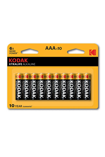 Kodak Xtra Life Alkaline AAA Battery 6X More Power- 10pcs