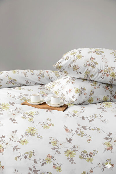 FAVORA Brote Double 100% Cotton Duvet Cover Set - Light Green