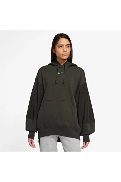 Nike Sportswear Everyday Modern Fleece Kadın Yeşil Günlük Sweatshirt Oversize...