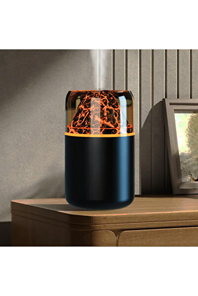 zola Difuzor de arome cu LED RGB, efect vulcan, 2 moduri functionare, rezervor 180 ml, USB, 120 x 65 mm