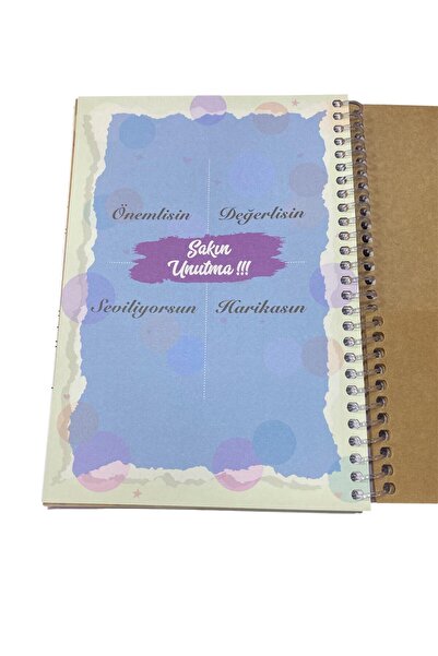 tüftürük Timeless Weekly Planner, Undated Agenda, Perpetual Planner, Spiral Hardcover with Stickers