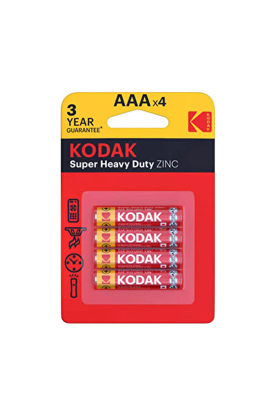 Kodak بطاريات زنك فائقة التحمل AAA 1.5 فولت - 4 قطع
