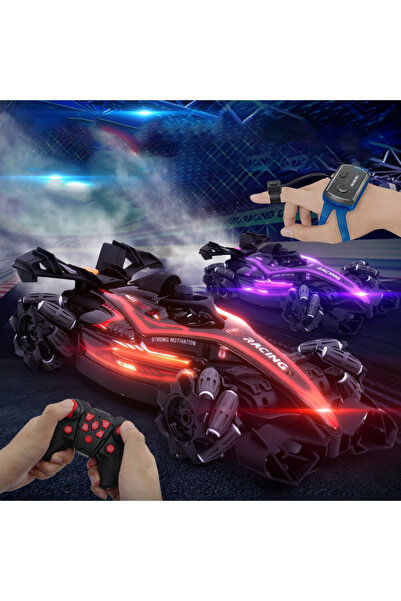TRENDZONE Uzaktan Kumandalı El Sensörlü Led Işıklı Buhar Atan 15 km/h Yapan Drift Atan Formula 1 Yarış Arabası