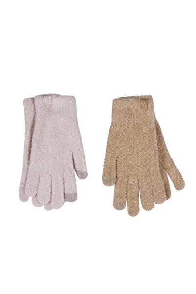 SKECHERS Women's Pink Nylon Gloves for Active Walking