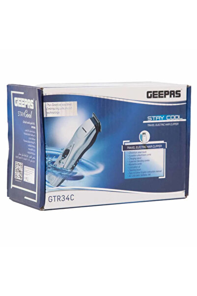 Geepas Professional Cordless Rechargeable Men's Beard Hair Trimmer [Silver]