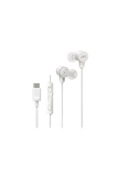 JVC Căști HA-FR29UC-W-U, cu fir, intraauriculare, microfon, USB-C, funcție mod sunet, carcasă, alb