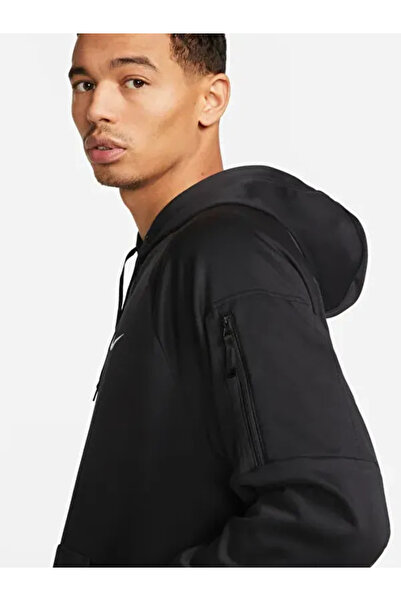 Nike Siyah - Gri - Gümüş Kapüşonlu Erkek Sweatshirt DQ4834-010 NK TF HD PO