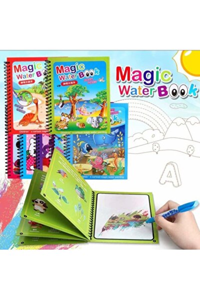 TOUCH SKETC 5 adet Sihirli Su Boyama KitabıMagicc Waater Yeniden Kullanılabilir Boyama Defteri + Su Kalemi