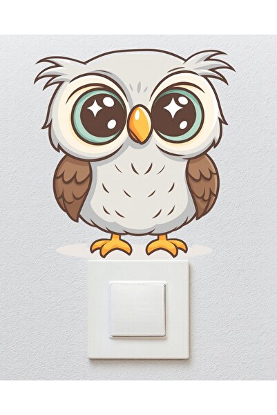 telaşe memuru Outlet Cover Sticker - Children's Baby Room Wall Sticker - Owl ...