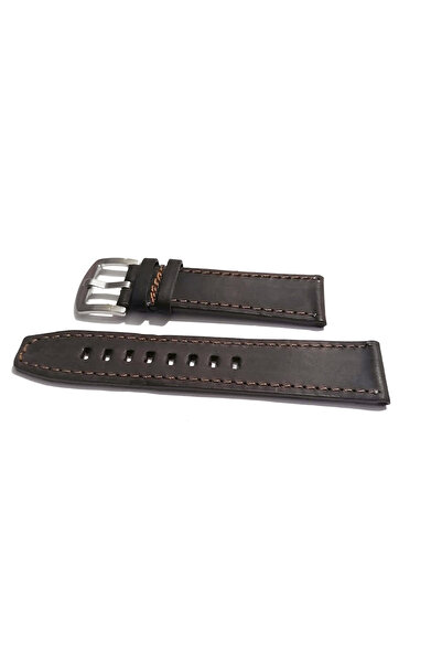 FADO & Fossil Compatible Grey Leather Watch Band 22 mm (295)
