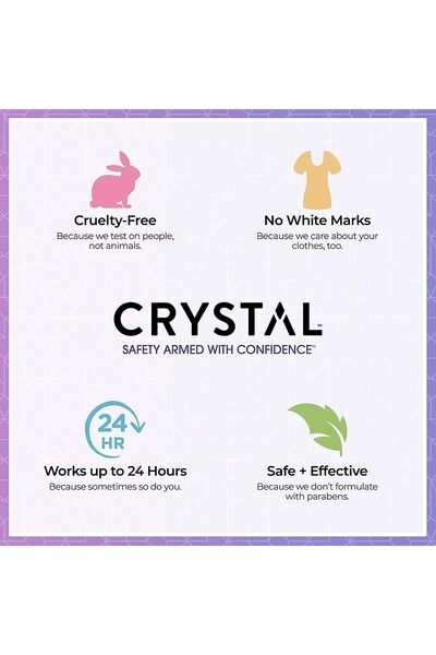 CRYSTAL Essence Mineral Deodorant Roll On Lavender & White Tea 2.25 Oz