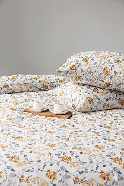 FAVORA Bella Double 100% Cotton Duvet Cover Set - Gray