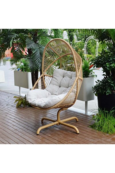 Danube Home Evelyn Outdoor Swivel Chair with 1 Year Warranty, Stylish Design & Comfortable for Outdoor Living