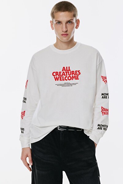 Pull & Bear Beyaz Stranger Things t-shirt