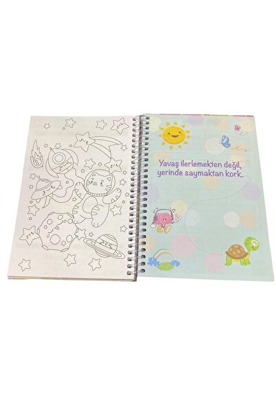 tüftürük Timeless Weekly Planner, Undated Agenda, Perpetual Planner, Spiral Hardcover with Stickers