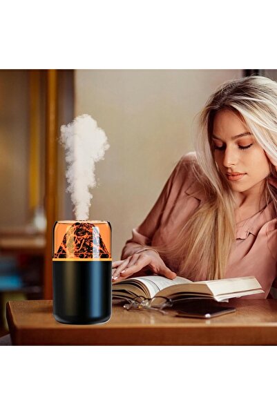 zola Difuzor de arome cu LED RGB, efect vulcan, 2 moduri functionare, rezervor 180 ml, USB, 120 x 65 mm