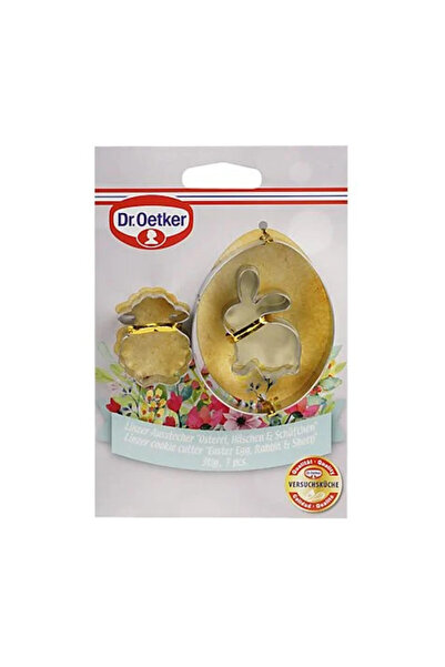 Dr. Oetker Set de 3 forme Dr.Oetker 1878 Linzer, Ou, Iepuraș, Miel, Oțel inoxidabil, Argint