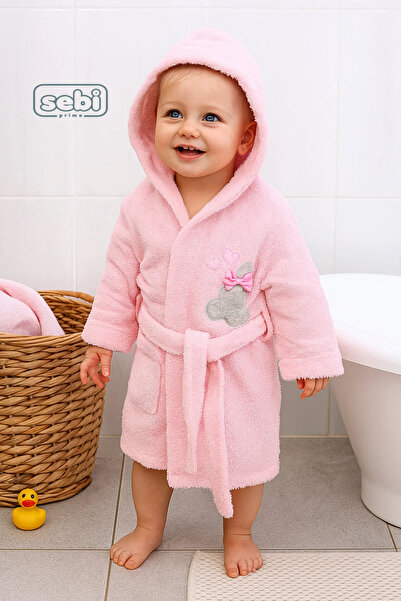 Sebi Prime Ayı Desenli Bornoz Takımı