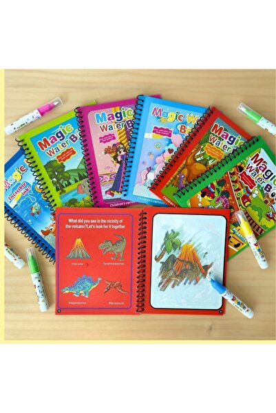 TOUCH SKETC 5 adet Sihirli Su Boyama KitabıMagicc Waater Yeniden Kullanılabilir Boyama Defteri + Su Kalemi