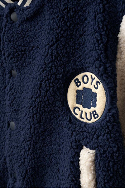 Haribo Boy's Fleece College Jacket - Navy Blue
