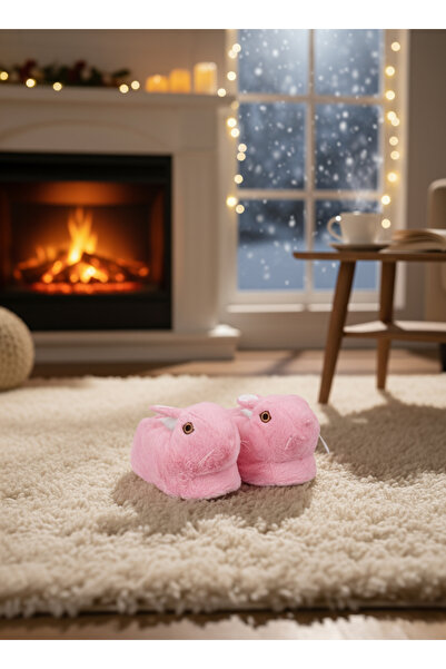 Butik Pembe Tavşan Figürlü Ev Pandufu
